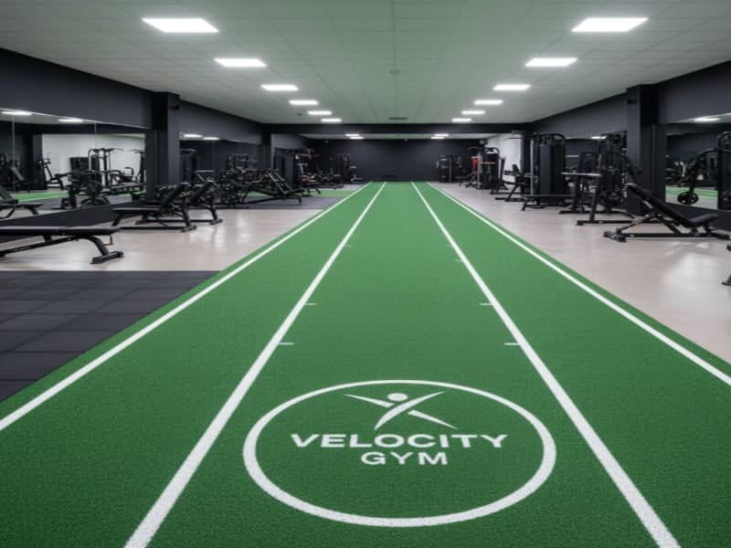 Спринтерская трасса с разметкой дорожек